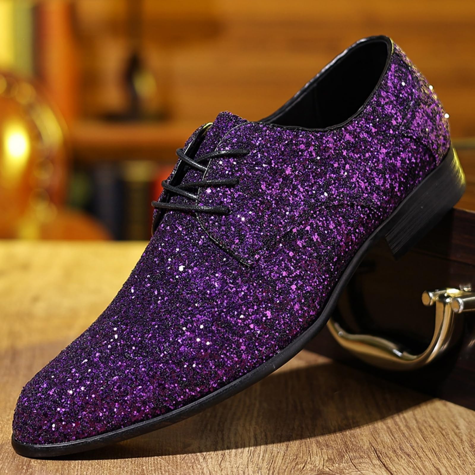 Hixingo Zapatos de Vestir Hombre Piel