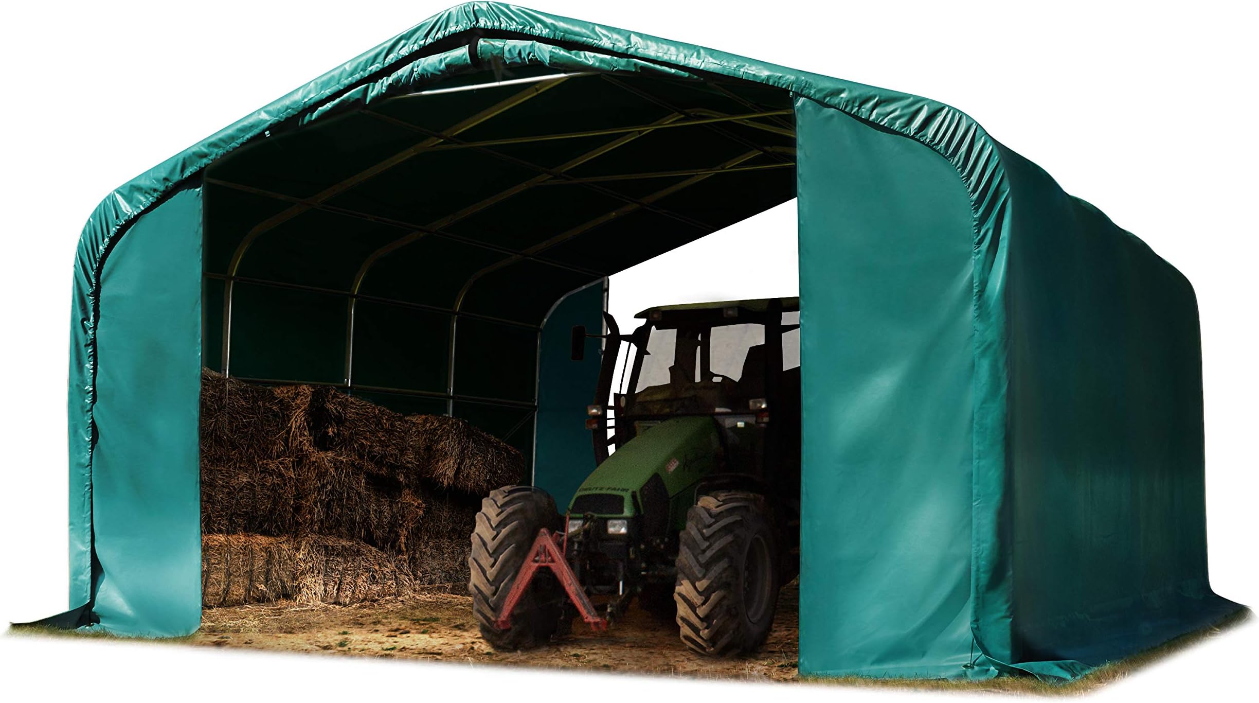 Weideunterstand 4x4 M – PVC Plane Mit 850N Reißfestigkeit, Stahlgerüst, UV-Schutz 50+