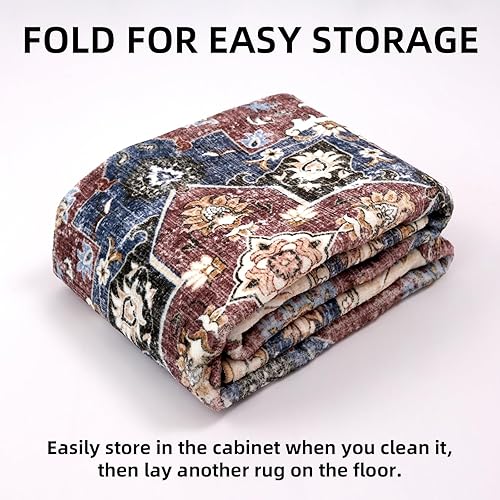 Miniatura 8 de Alfombra para sala de estar dormitorio, 3 x 5 pies, antideslizante, lavable a máquina, alfombra de piso de alto tráfico, decoración del hogar, no