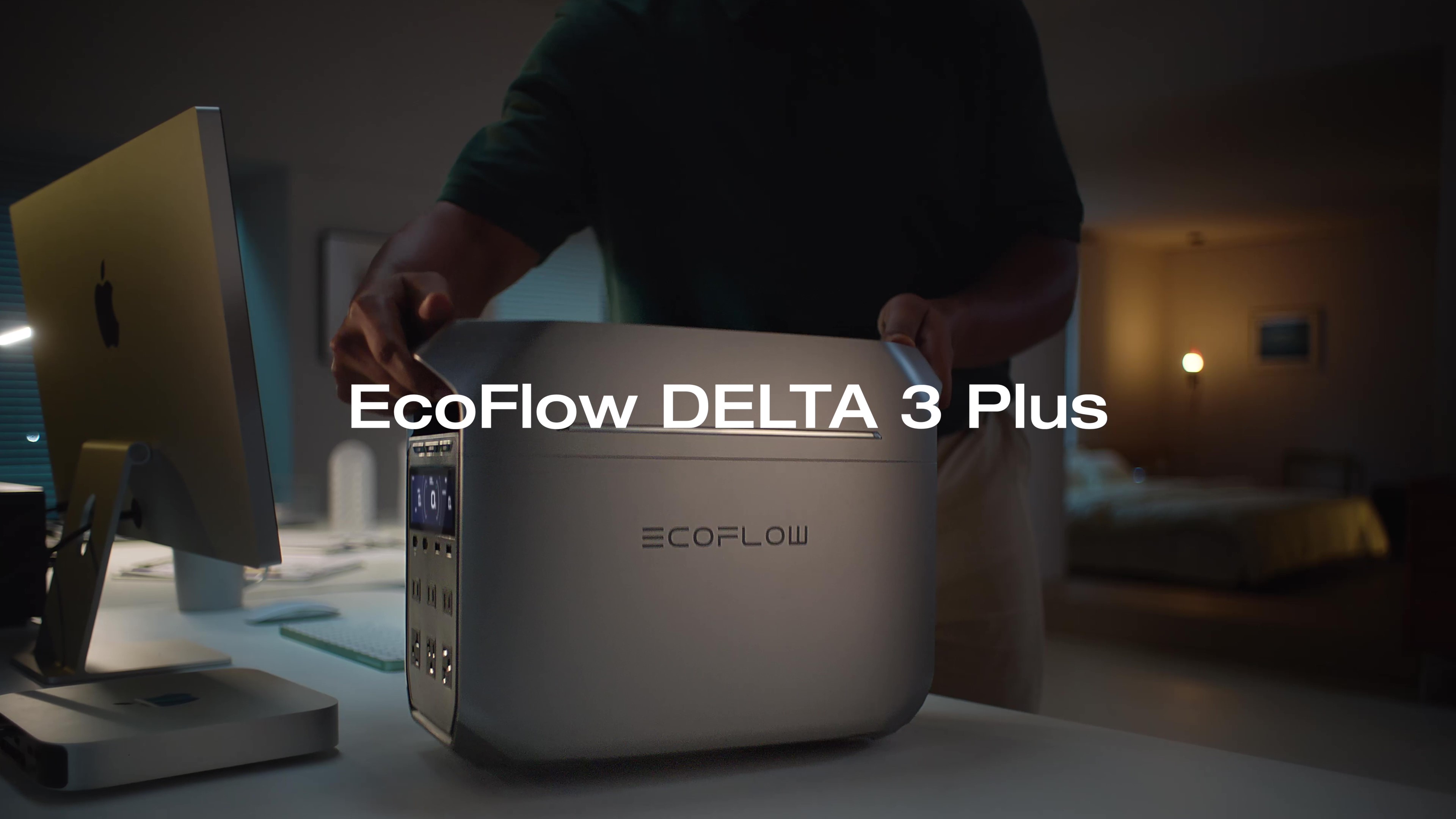 EF ECOFLOW Solar Generator Delta 3 Plus with AC Cable, 1000W Solar
