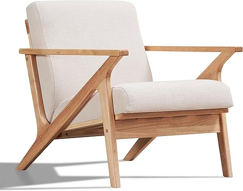 Miniatura 22 de Zola - Silla moderna de mediados de siglo, muebles de sala de estar, beige/roble Beige/Roble,Terciopelo rubor/Nogal,Terciopelo