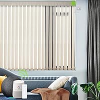 Vista 19 de Yoolax Persiana vertical motorizada, persianas inteligentes para puertas correderas de vidrio con control de voz, compatible con Alexa Google Home