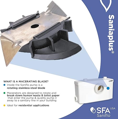 Miniatura 8 de SANIFLO Saniplus - Bomba maceradora - 12 HP - residencial y comercial