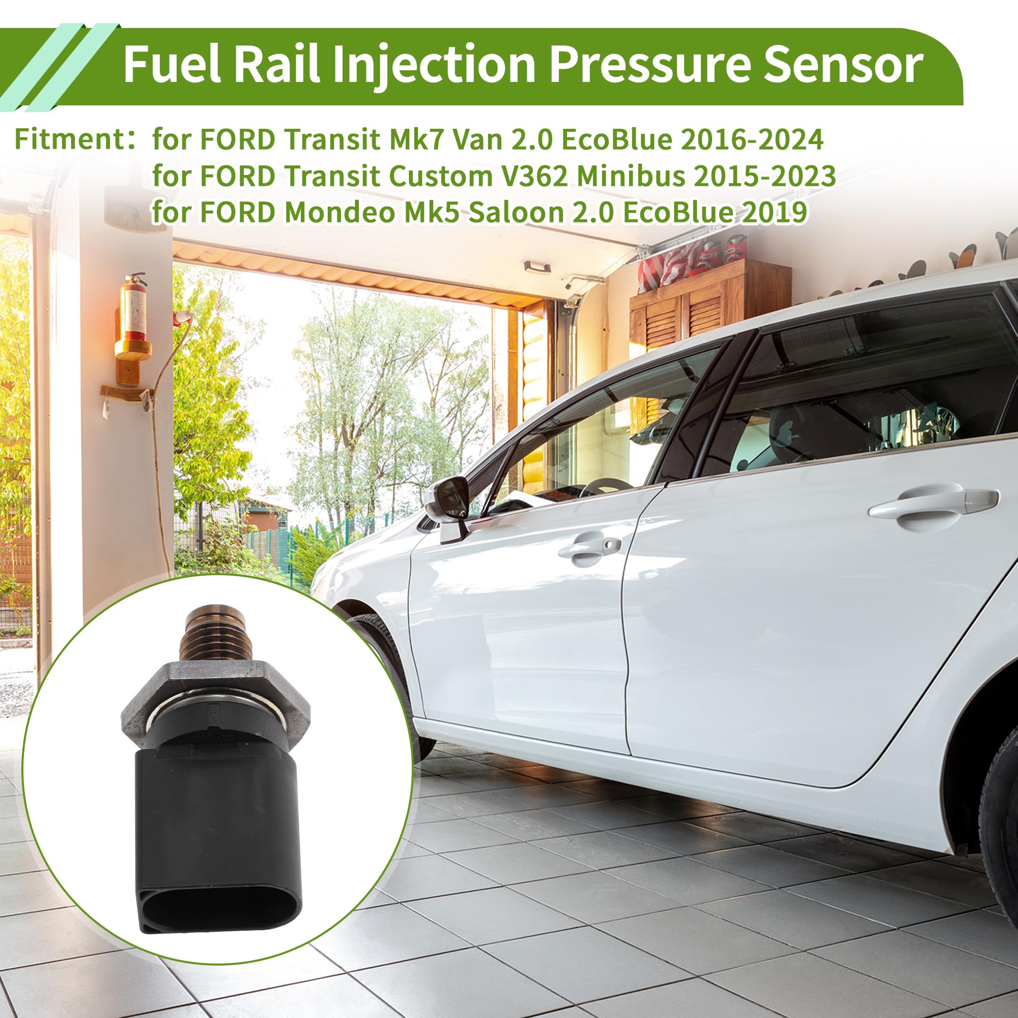 N°2345718 Capteur De Pression Injection Carburant Pour Ford Transit Mk7 2016-2024 Pour Ford Transit Custom 2015-2023 Sans Câble Rampe Injection Carburant Capteur Pression 1 Pièce