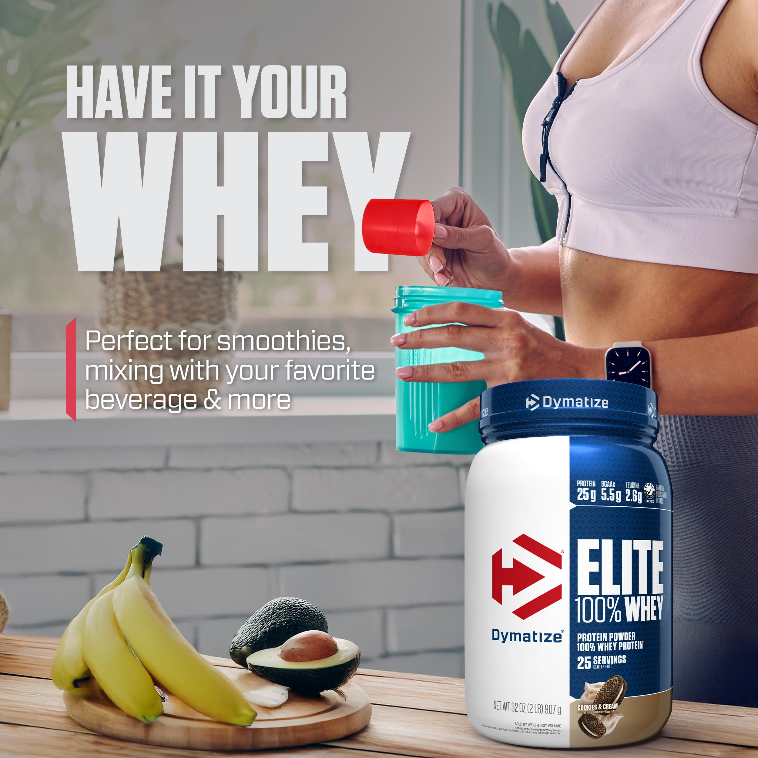 Dymatize Elite WHEY 25g Protein Powder, Cookies & Cream, 25 Servings — Amazon image 6