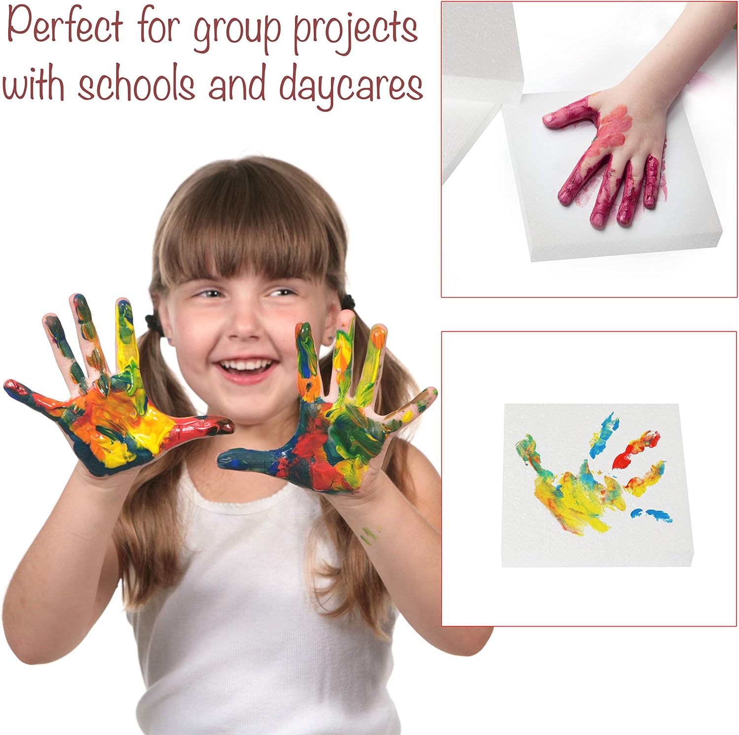 Silverlake 6x6x1 Craft Foam Squares for Styrofoam Board Projects (34-Pack)