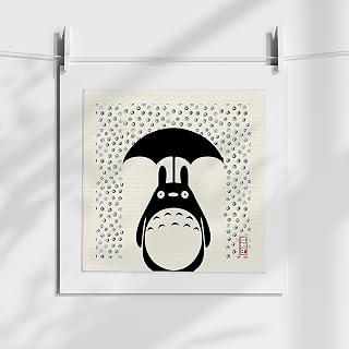 Studio Ghibli Inspired Art Print - Totoro - 12"x12" Mounted