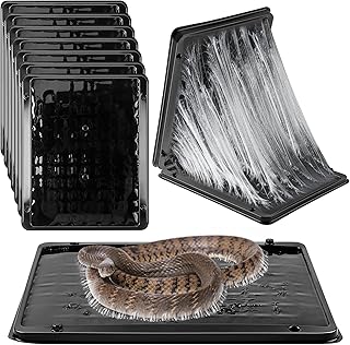 Qualirey 8 Pack Large Snake Glue Trap, 11.8 x 10 Super Sticky Snake Traps for Mice Rats Cockroaches Spiders, Pre Scented Non Toxic Adhesive Glue Boards for Home Garden Yard, Pet Safe Easy to Use