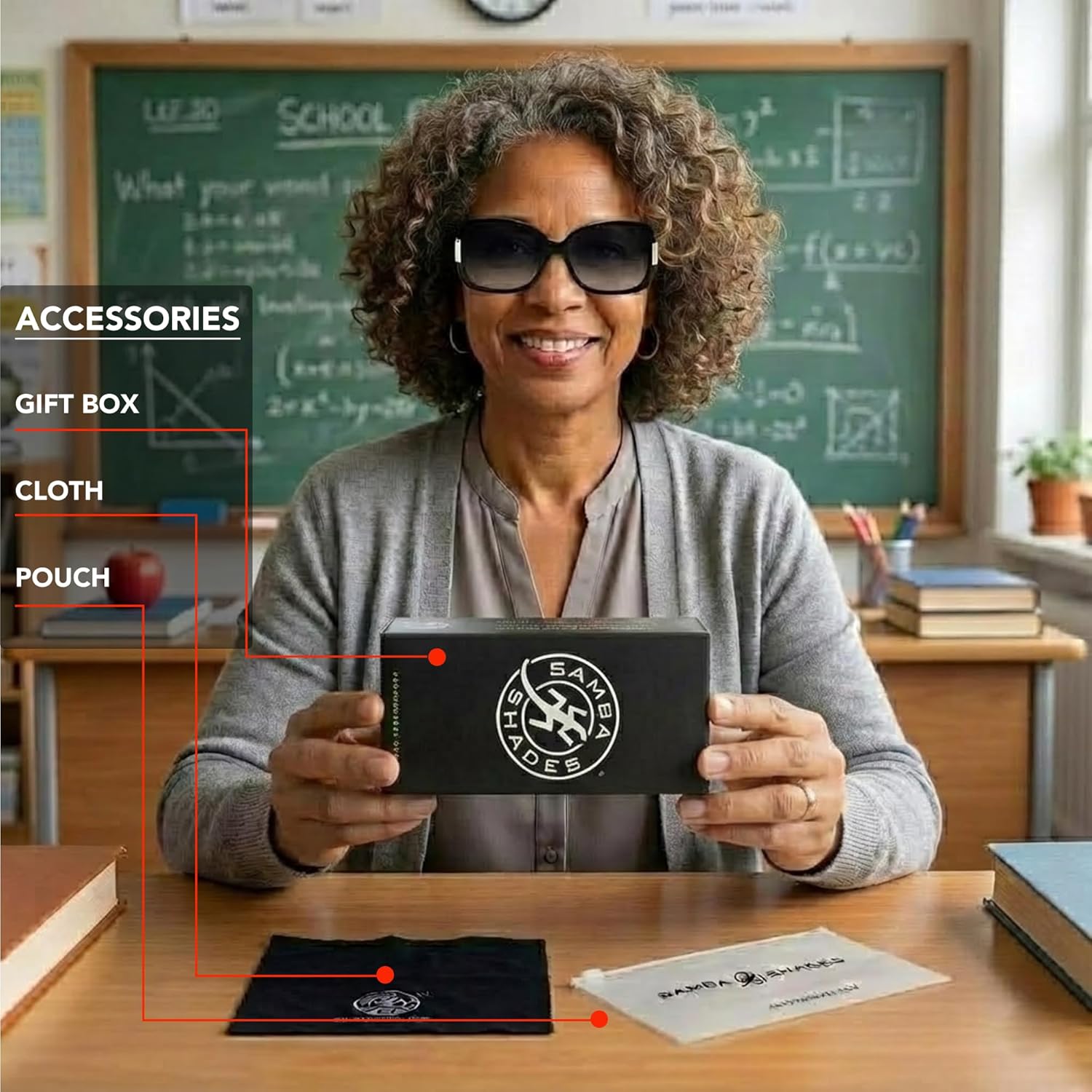 SAMBA SHADES BiFocal Sun Readers Fashion Reading Sunglasses for Women Jackie O French Riviera SunReaders Style in Black +1.25 - Image 2