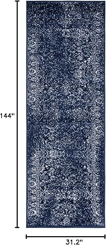 Miniatura 631 de Safavieh colección Adirondack - Alfombra de área, 6 x 9 pies, gris y azul, diseño oriental desgastado, no desprende pelusa, fácil cuidado, ideal