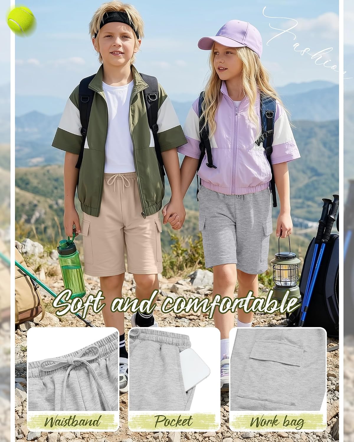 4 Pack Boys Cargo Shorts