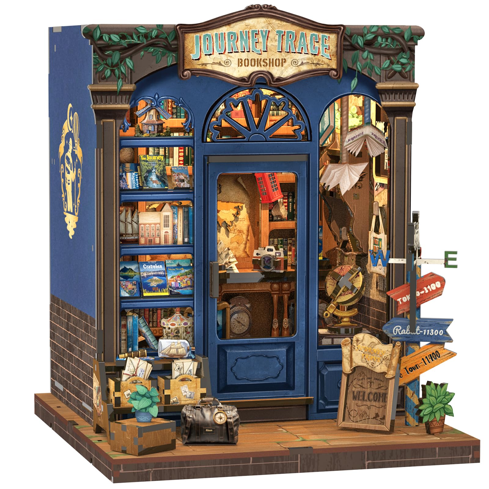 CUTEBEE Book Nook Kit - DIY Miniature House Japanese Izakaya, Dollhouse Kit for Adults and Teens, Booknook Tiny House Bookshelf Decor 3D Wooden Puzzle, Gifts for Family, Friends (Japanese Izakaya) — view 14