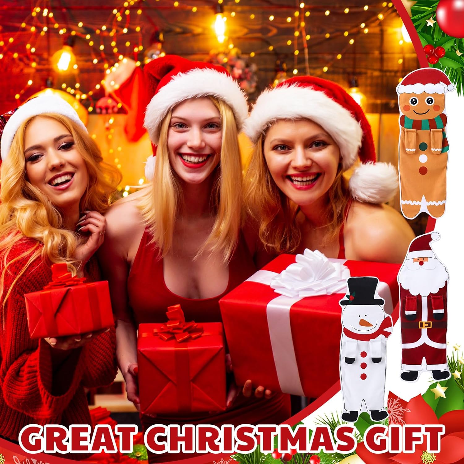 Newwiee 3 Pcs Funny Christmas Hand Towels for Bathroom Gingerbread Man Santa Snowman Decorative Hanging Towels Merry Christmas Soft Absorbent Washcloth for Kitchen Holiday Xmas Winter Home Party Decor - Image 5