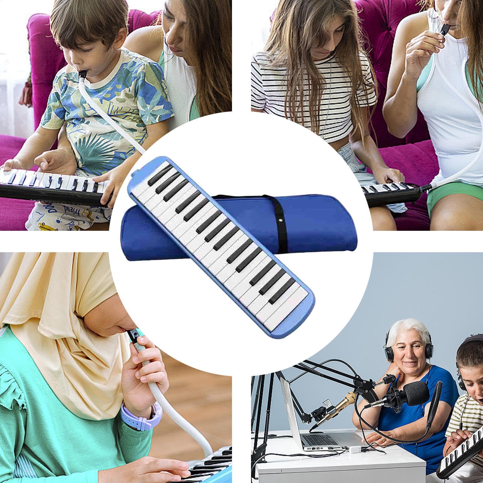 Generic - Melodica a 32 tasti - Strumento di conversazione sicura, melodica per, melodica a bocca stabile per principianti - Blu
