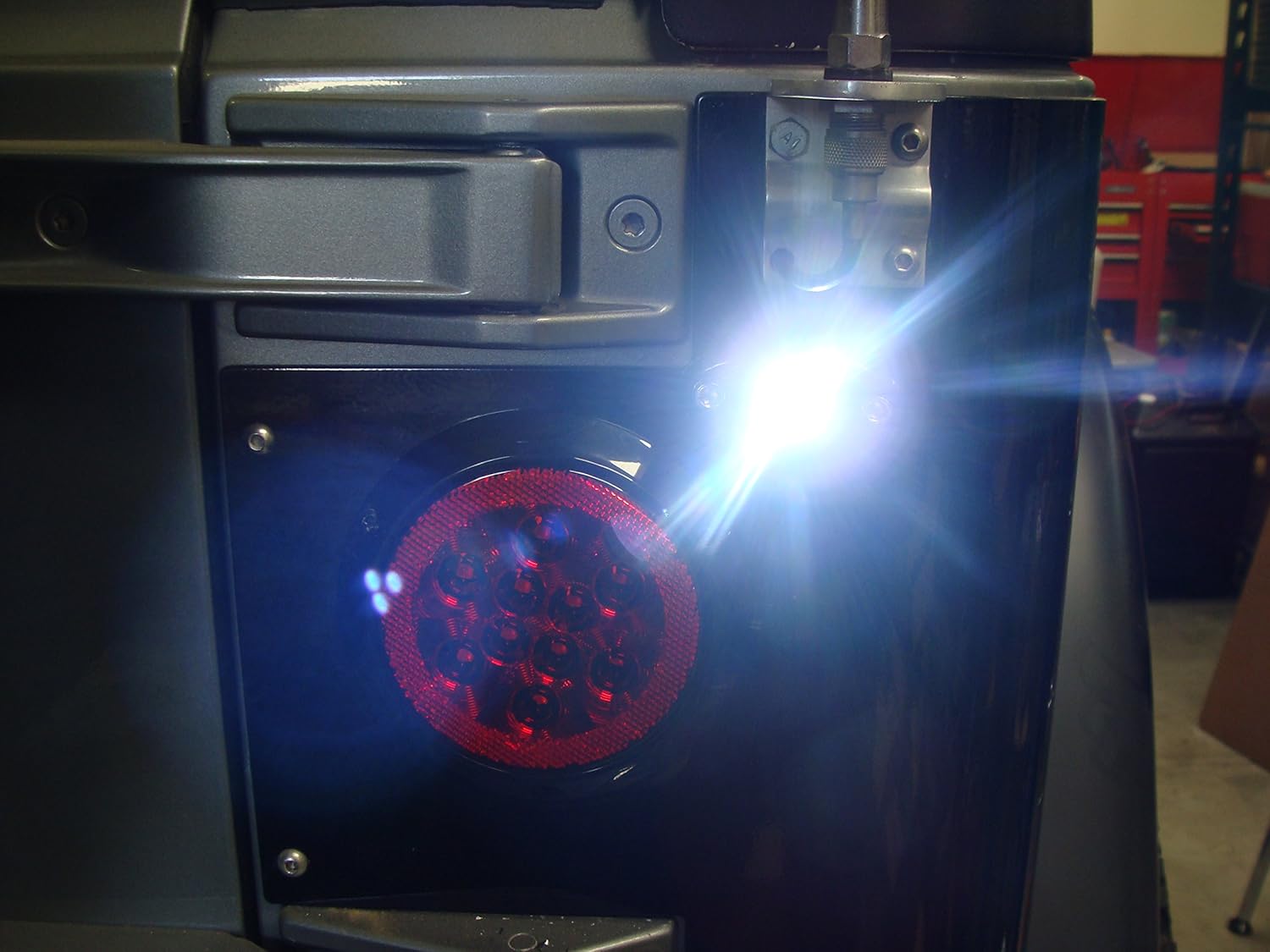 GCD (2)- 4" TJ Wrangler RED LED SURFACE MOUNT TAIL LIGHTS INCLUDES 2 BACKUP LIGHTS