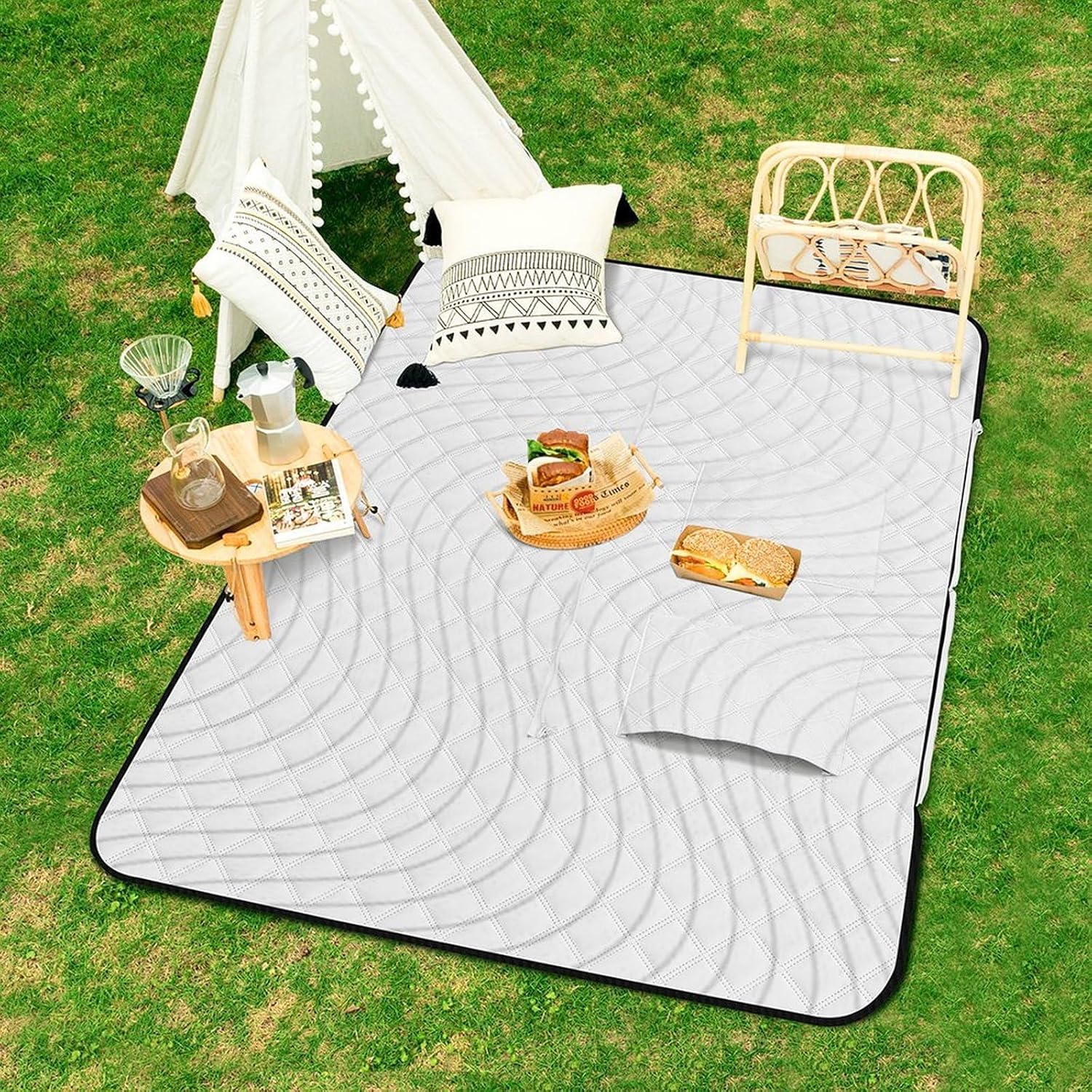 ピクニックシート ぷりんと ピクニックマット キャンプマット バーベキュー アウトドアマット お手入れ簡単 防水 防汚 厚手 インナ