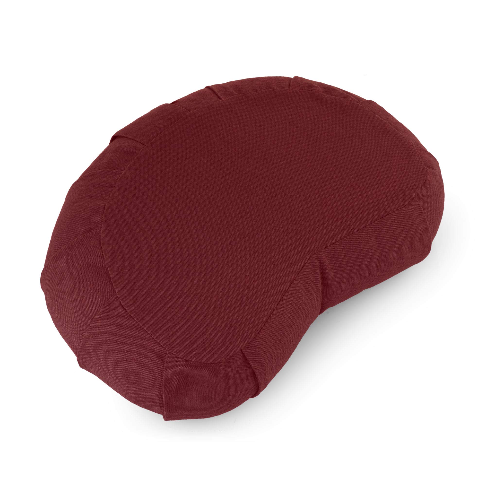 basaho CRESCENT Zafu Coussin de méditation Yoga | Coton bio | Coques de sarrasin | Housse amovible et lavable