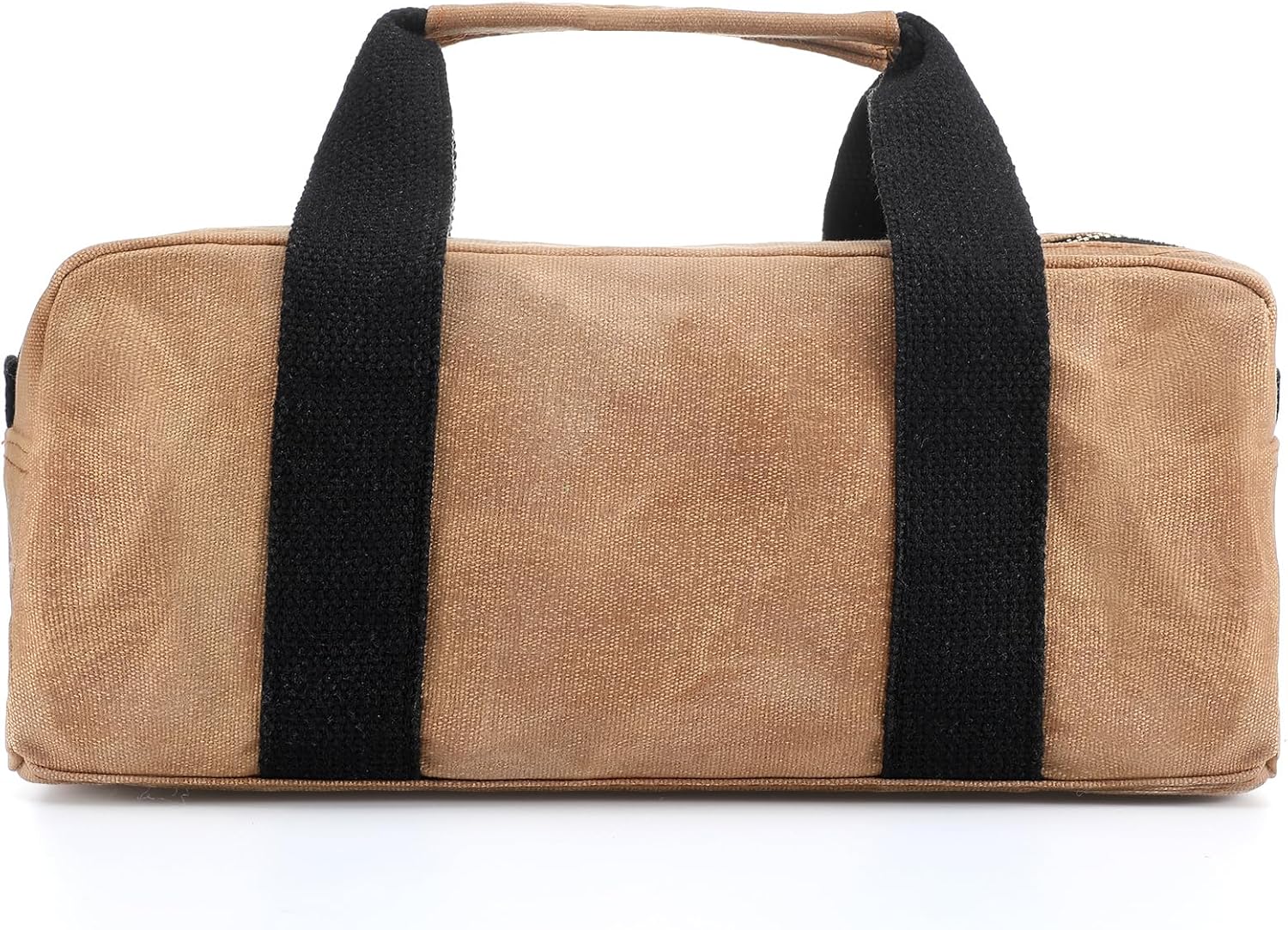 Abbylike 12" Waxed Canvas Tool Bag, Heavy Duty Utility Bag with Zipper, Water-resistant Multipurpose Tool Storage Tote for Wrenches Screwdrivers Hammer Cable