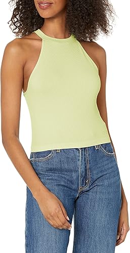 GUESS Top sin mangas Tori con encaje sin costuras para mujer