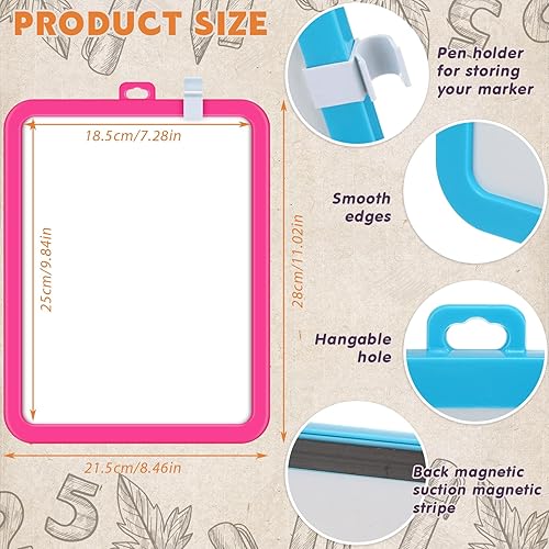Miniatura 9 de Outus Mini pizarra blanca de 8.5 x 11 pulgadas, mini pizarra blanca magnética pequeña pizarra blanca de doble cara, mini pizarra blanca para