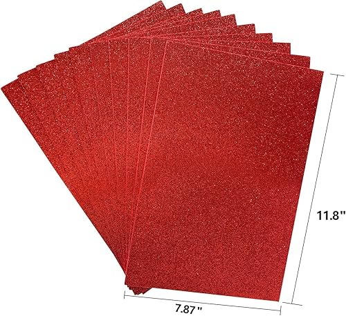 Miniatura 2 de Hojas de espuma EVA con purpurina rosa, paquete de 16 hojas de espuma de ctaft centelleante de una cara de 0.079 in de grosor, 8 x 12 pulgadas,