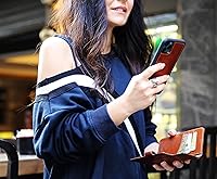 Vista 8 de VENOULT - Funda tipo cartera compatible con iPhone 14 Pro MAX / 15 Pro Max / 13 Pro Max / 13 Pro MAX / 13 Mini y todos, funda magnética desmontable