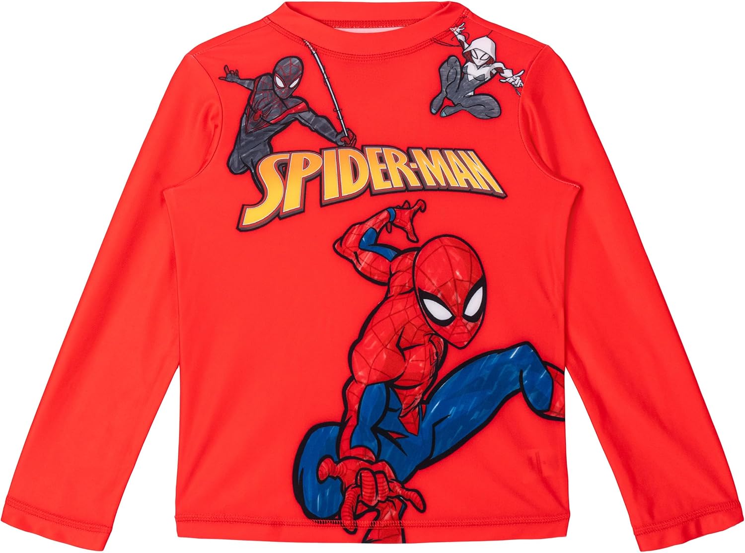 Marvel Spider-Man Rash Guard Shirt and Swim Trunks Outfit Set Toddler to Big Kid Sizes (2T - 14-16)