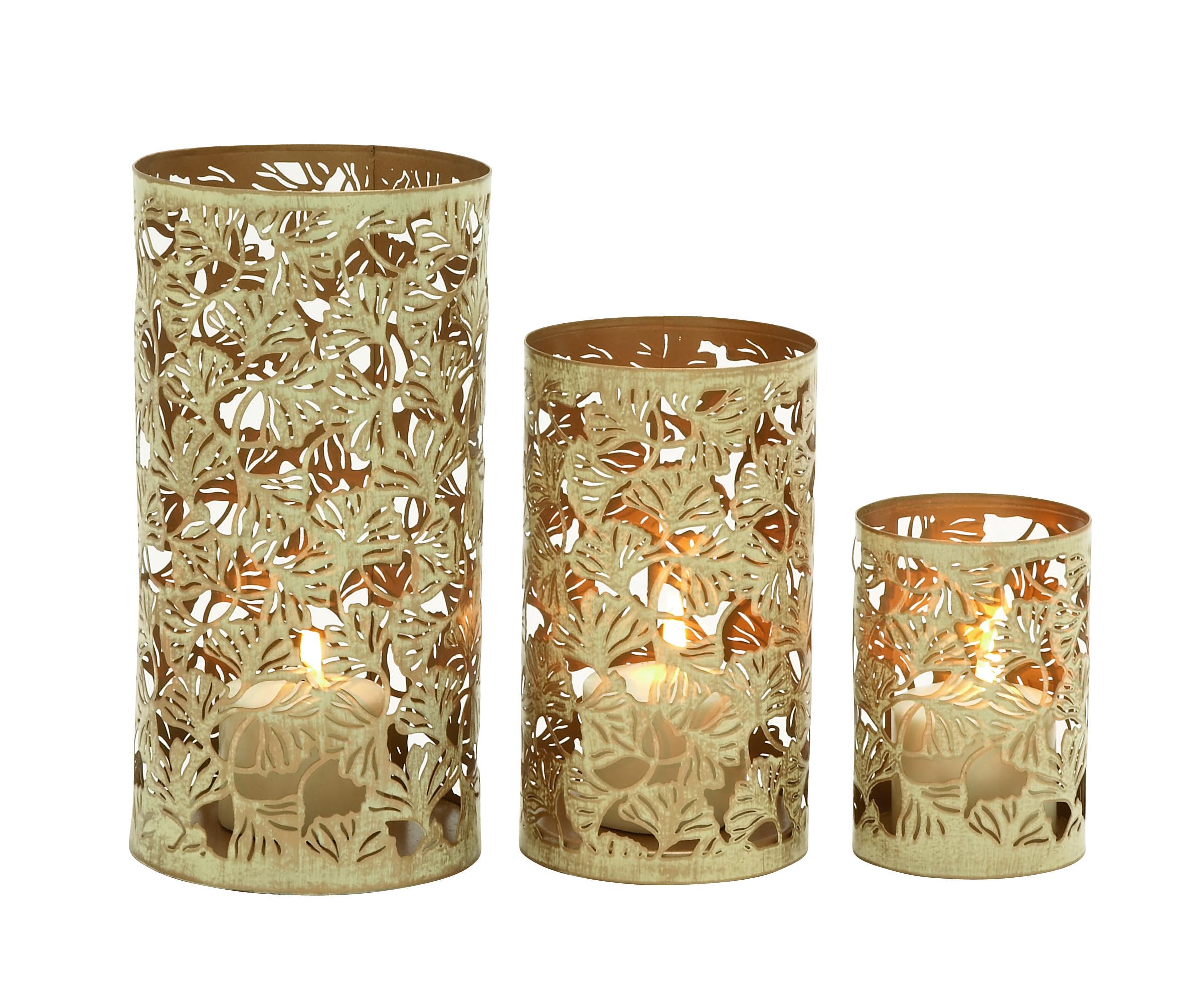 Deco 79 Contemporary Styled Metal Candle Holder, Set of 3
