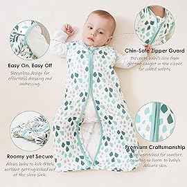 Cute Castle Baby Sleep Sack 18-24 Months - Lightweight 100% Cotton 2-Way Zipper TOG 0.5 Infant Wearable Blanket, Newborn Essentials Toddler Sleep Clothes (3 Pack Green)