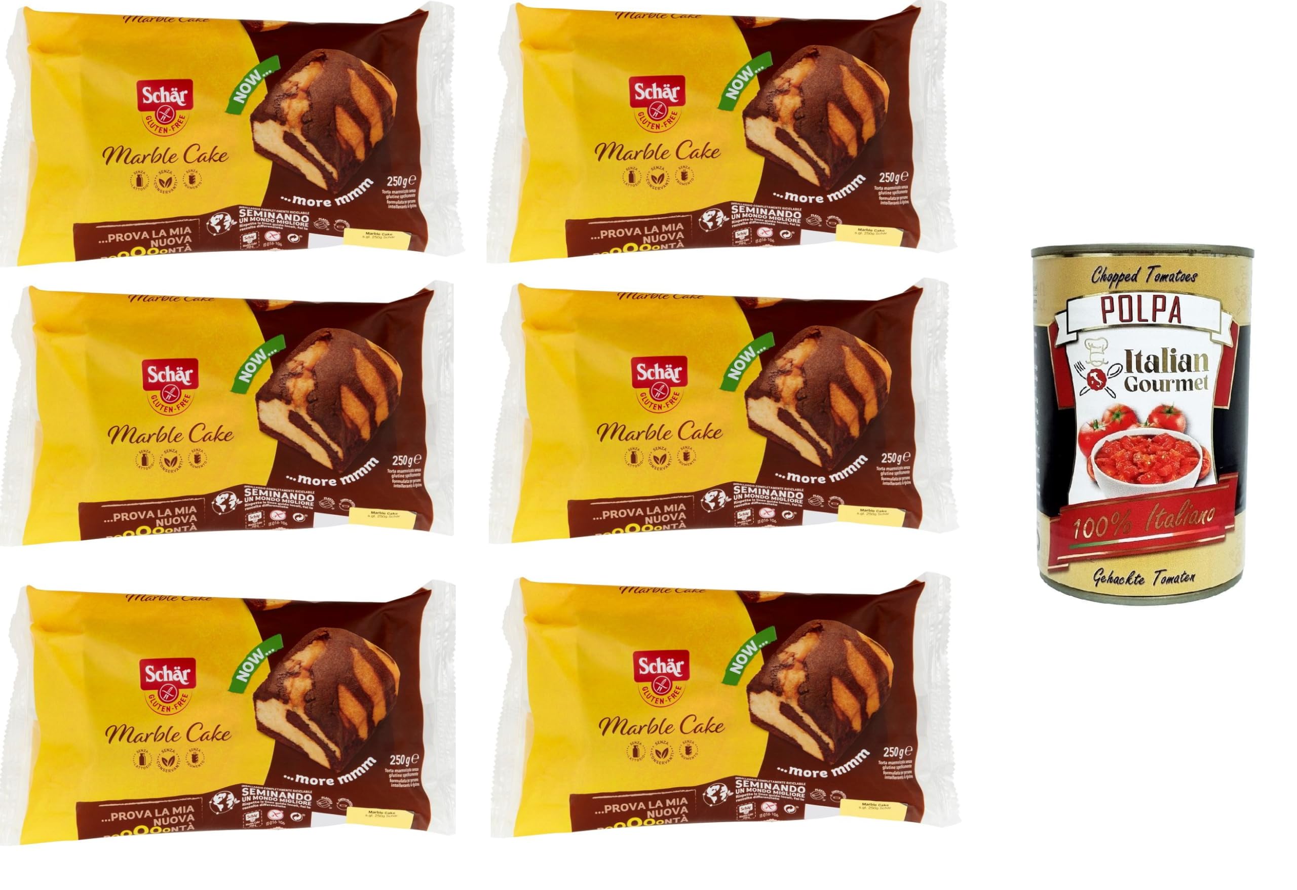 Schar Marmorkuchen Glutenfrei 6x 250g + Italian Gourmet Polpa 400g