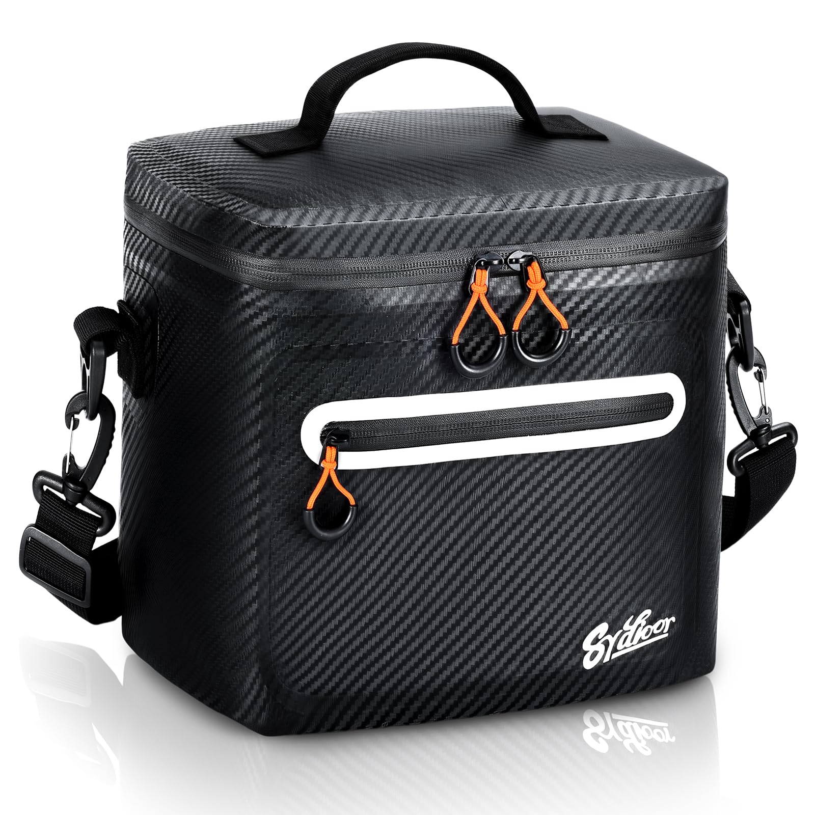 Sydioor 16 Can Cool Bag Insulated - Portable Mini Cooler bag Waterproof & Leakproof Thermal Lunch Bag for Camping, Picnic, Beach, BBQ, Gift for Men & Women, Carbon Black