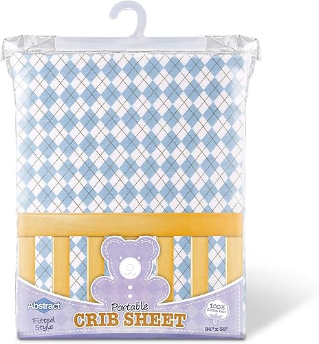 Vista 148 de Abstract Sábanas de algodón para cuna pequeñas – Pack n Play Sábanas bajeras – Sábanas ultrasuaves para cuna para niños y niñas – Universales