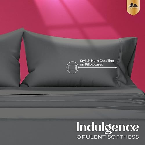 Miniatura 6 de Mayfair Linen Juego de 2 fundas de almohada de 1200 hilos, tamaño King, 100% algodón Supima puro de fibra extralarga, para dormir, suave y sedosa en