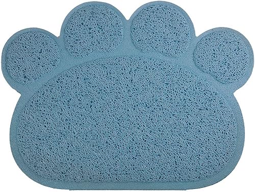 Miniatura 3 de DM Tapete para caja de arena para gatos en forma de pata, 15.75 x 11.75 pulgadas, melocotón