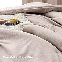 Vista 168 de Bedsure - Juego de edredón tamaño matrimonial de 3 piezas, teñido catiónico azul marino, ropa de cama para todo el año, 1 edredón de 82 x 86