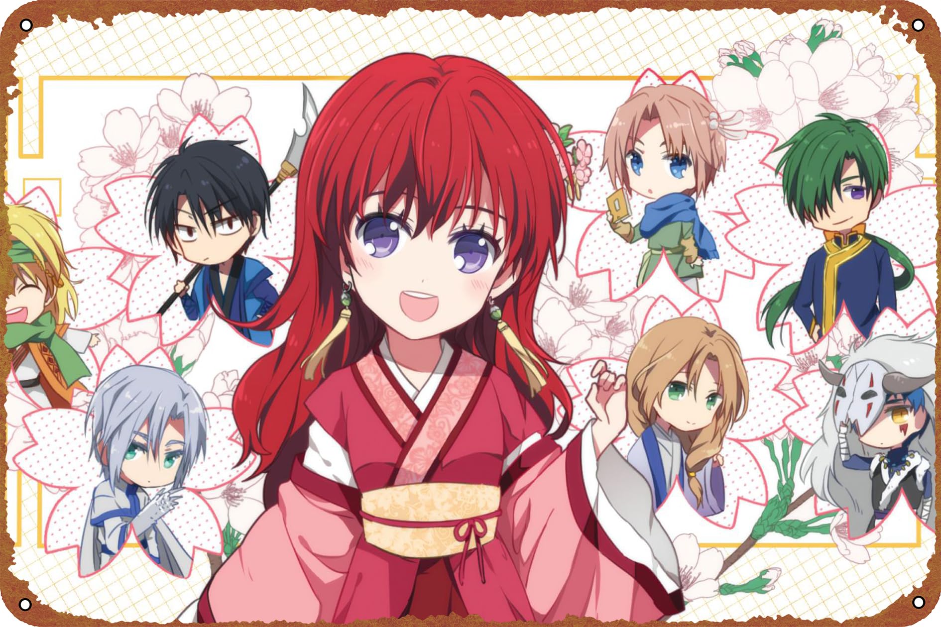 Amazon.com : Yona Yona Of The Dawn Ki Ja Jae Ha Shin Ah Zeno Su Won Hak Son  Yun Metal Tin Sign Garage Sign Wall Decoration Old Car Shop Movie Poster Oil