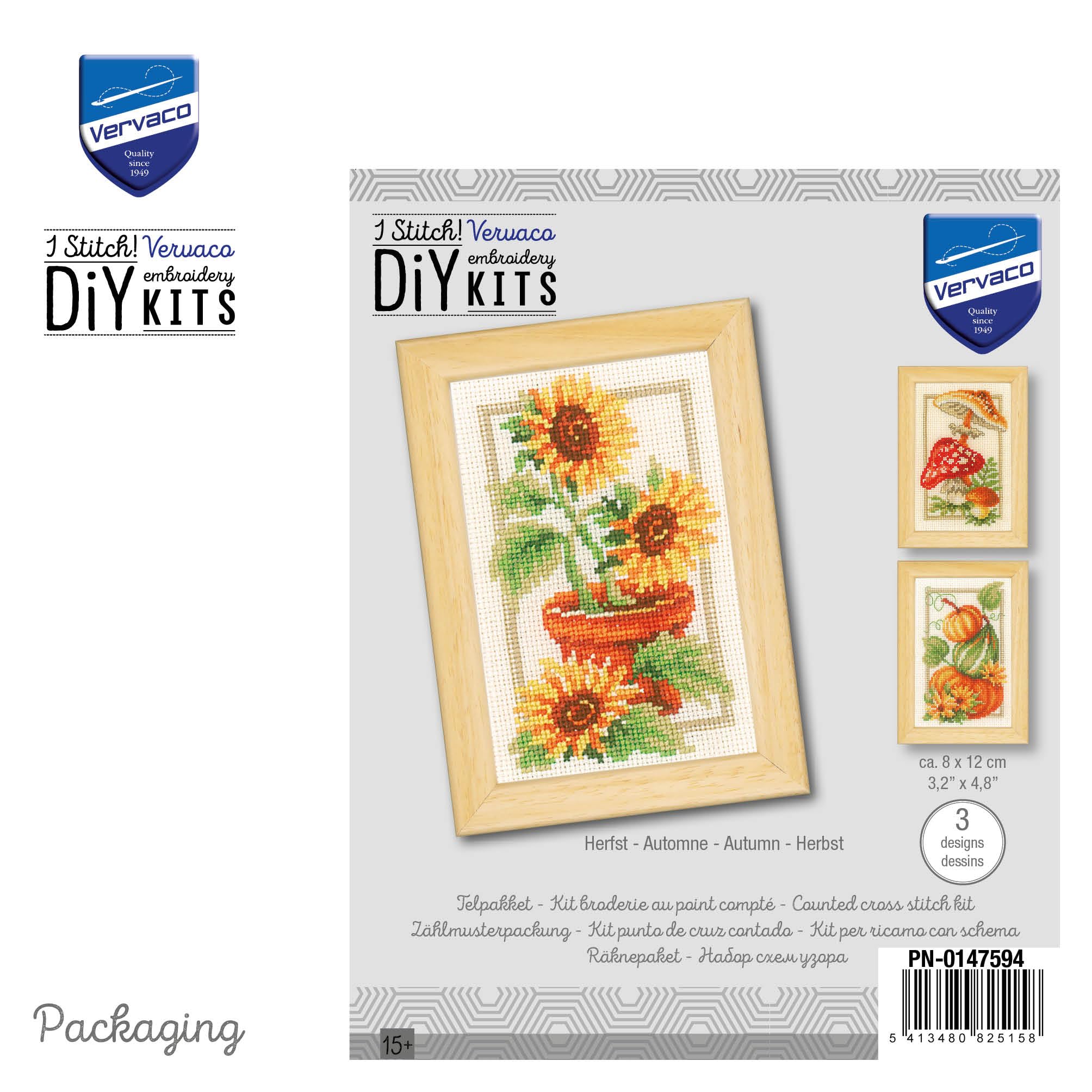 VERVACO Kreuzstich Set Mein Gartenhäuschen - Komplettset 32x26cm Mit DMC Garn