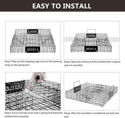 Miniatura 7 de Trampa de ardillas, captura y liberación humanitaria, puede atrapar varias ardillas o ardillas a la vez