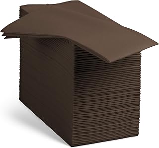 100 Linen-Feel Colored Paper Napkins Brown Another Style