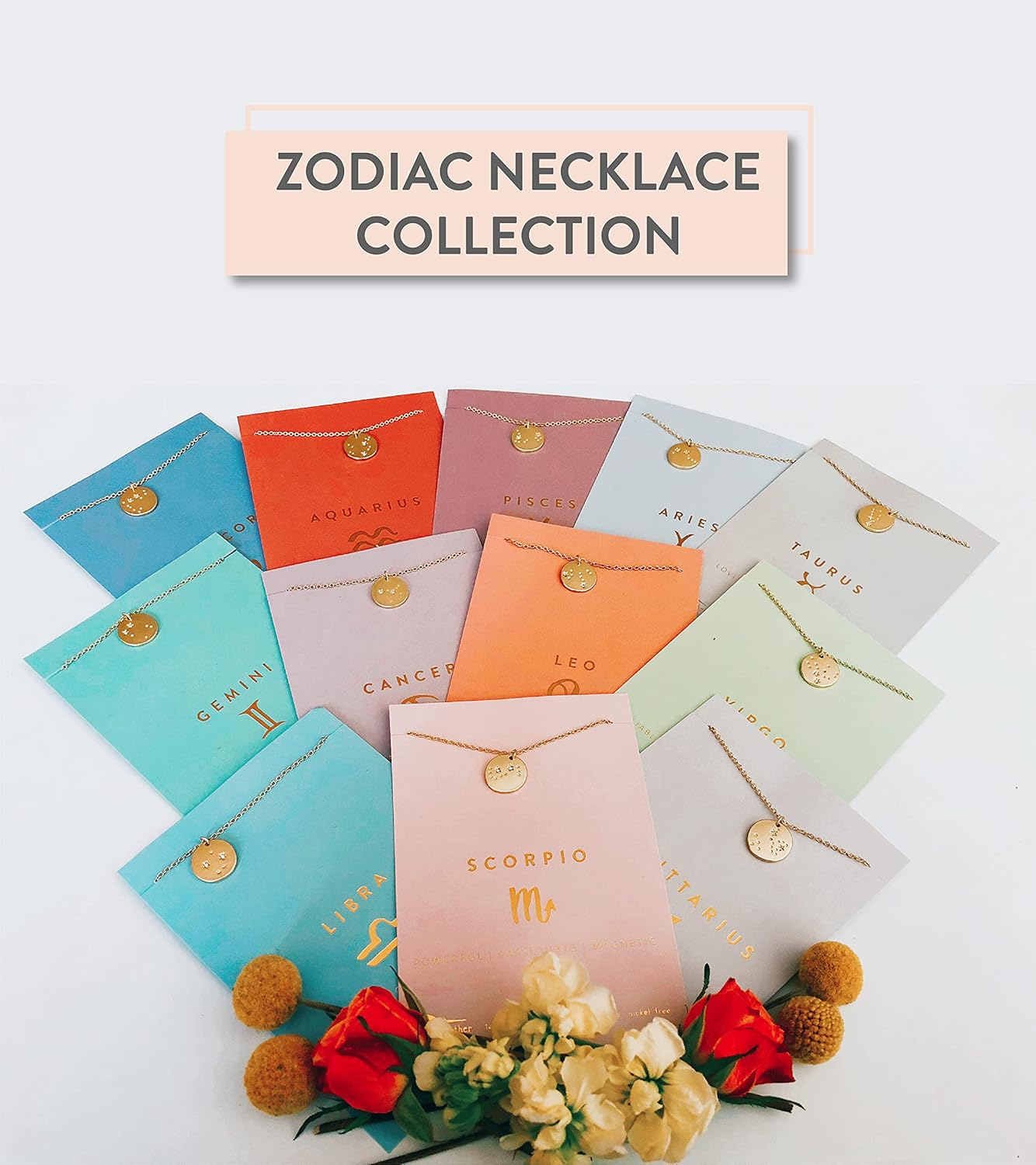 Lucky Feather Zodiac necklaces for women | Scorpio 14K Gold-Plated Astrology Pendant for Girls | Horoscope Sign Zodiac gift | Great Christmas Stocking Stuffer | Trendy Birthday Jewelry Gift | 16” - 18” - Image 7