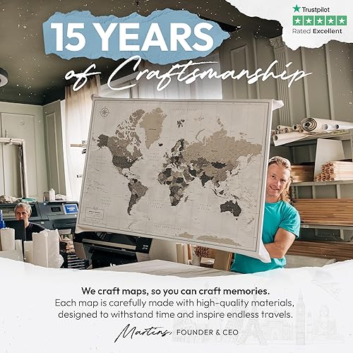 Miniatura 9 de Mapa de alfiler de Estados Unidos  Póster detallado de mapa grande de EE. UU.  Mapa de viaje grande con pasador de empuje grande de EE. UU. (43 x 30)