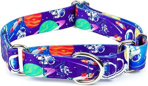Miniatura 8 de Country Brook Petz - Collar de perro Martingale Space Aliens - Colección Geek Chic con diseños para cualquier mega fan (58 pulgadas, pequeño)