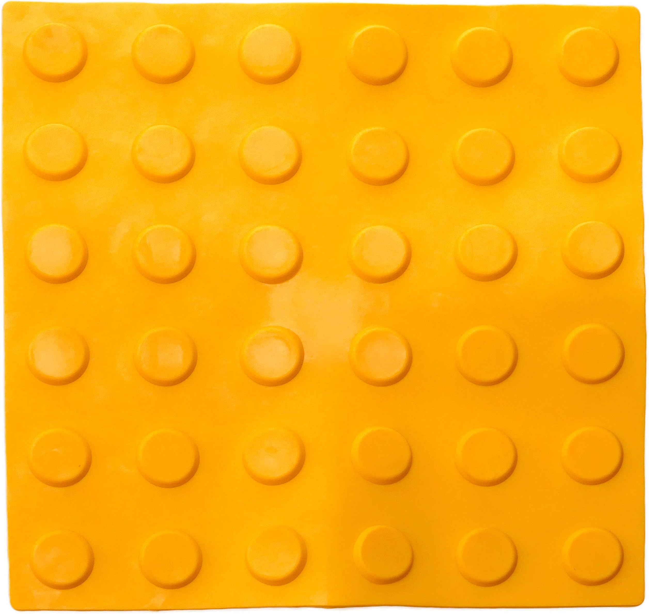 PrimeMatik – Podotactile Tile Touch Paving for Blind of 30 x 30 cm with Yellow Circles 10-Pack (BT091)