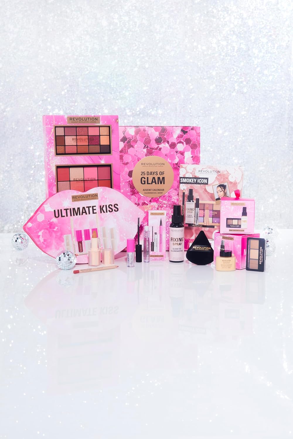 Makeup Revolution Ultimate Kiss Lip Gloss Collection, Lipsticks & Lip Liners Gift Box - Image 3