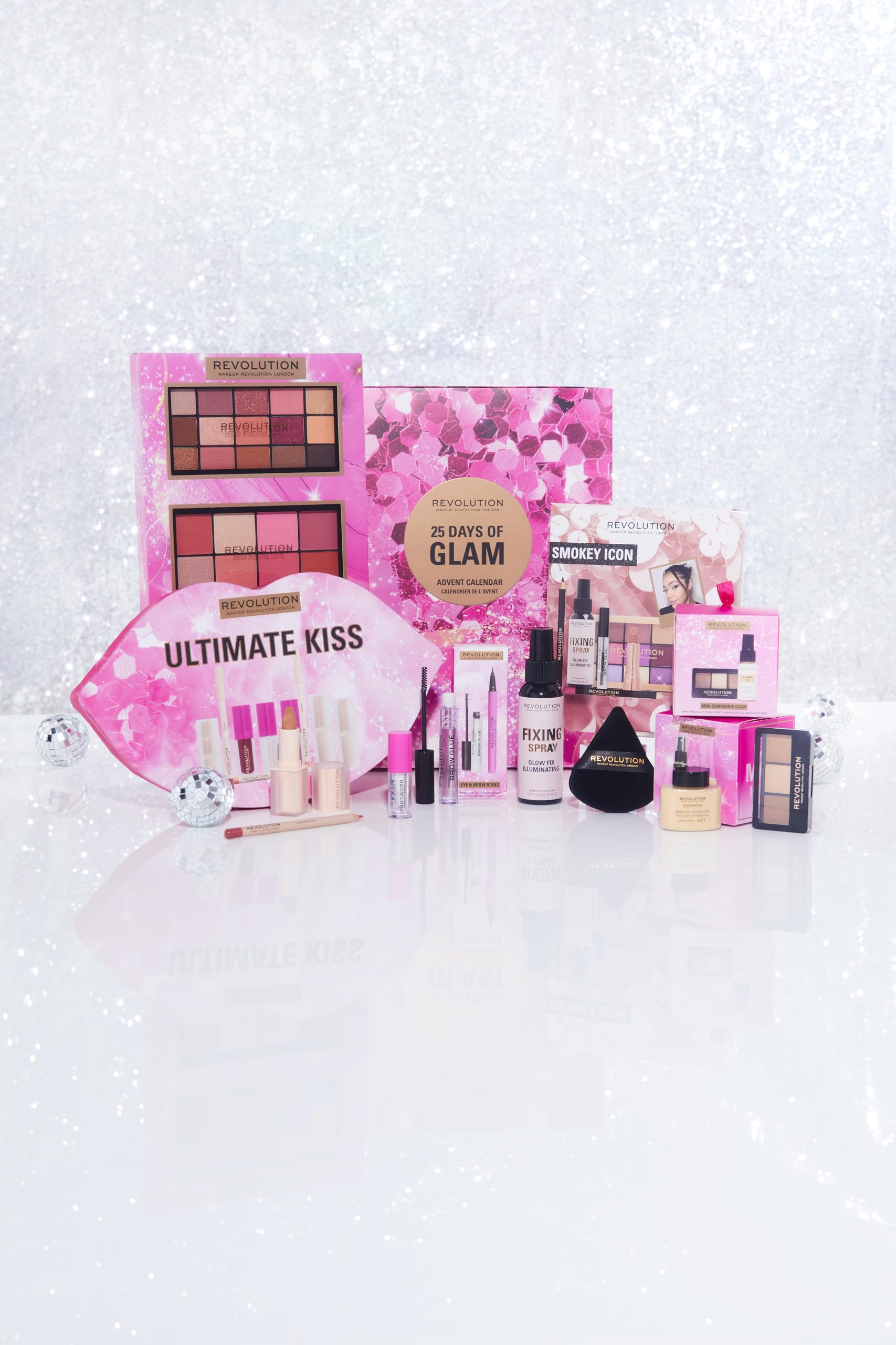 Makeup Revolution Ultimate Kiss Gift Set, Lip Glosses, Lipsticks & Lip Liners Included, 9 Products Total, Glaze, Sweetie - Image 3