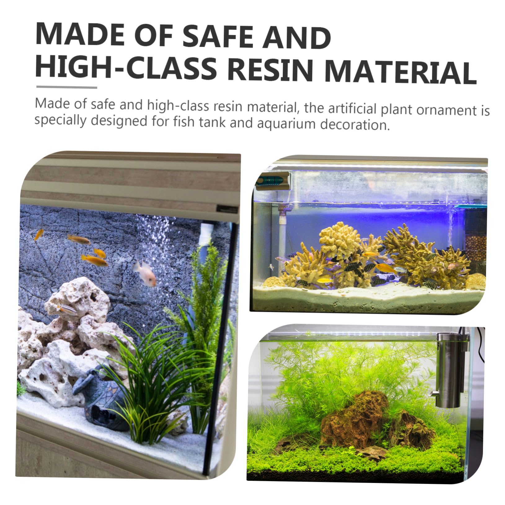 Happyyami 5juegos Plantas Artificiales para Acuarios Decoración De Acuario Ornamentales De Agua Simuladas para Peceras y Paisajismo De Decoración Natural para Peces