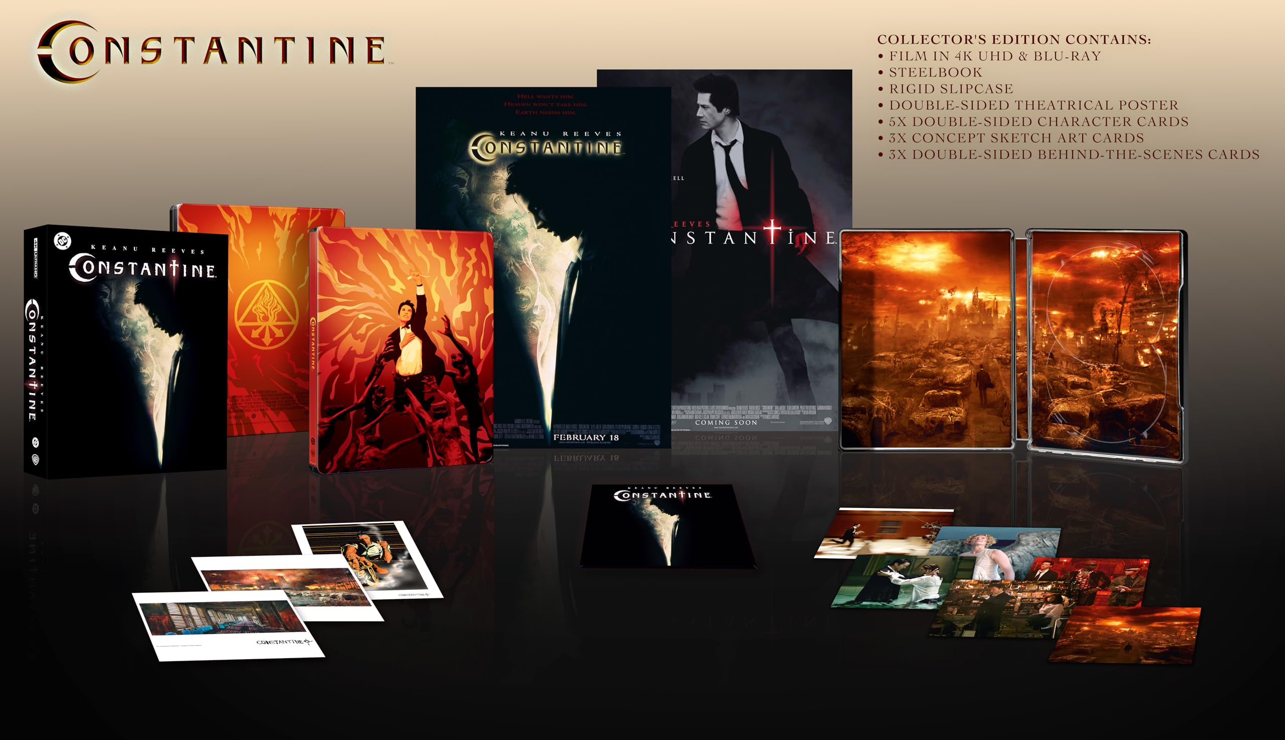 Constantine 20th Anniversary with Steelbook [4K Ultra HD] [2005] [Region Free]