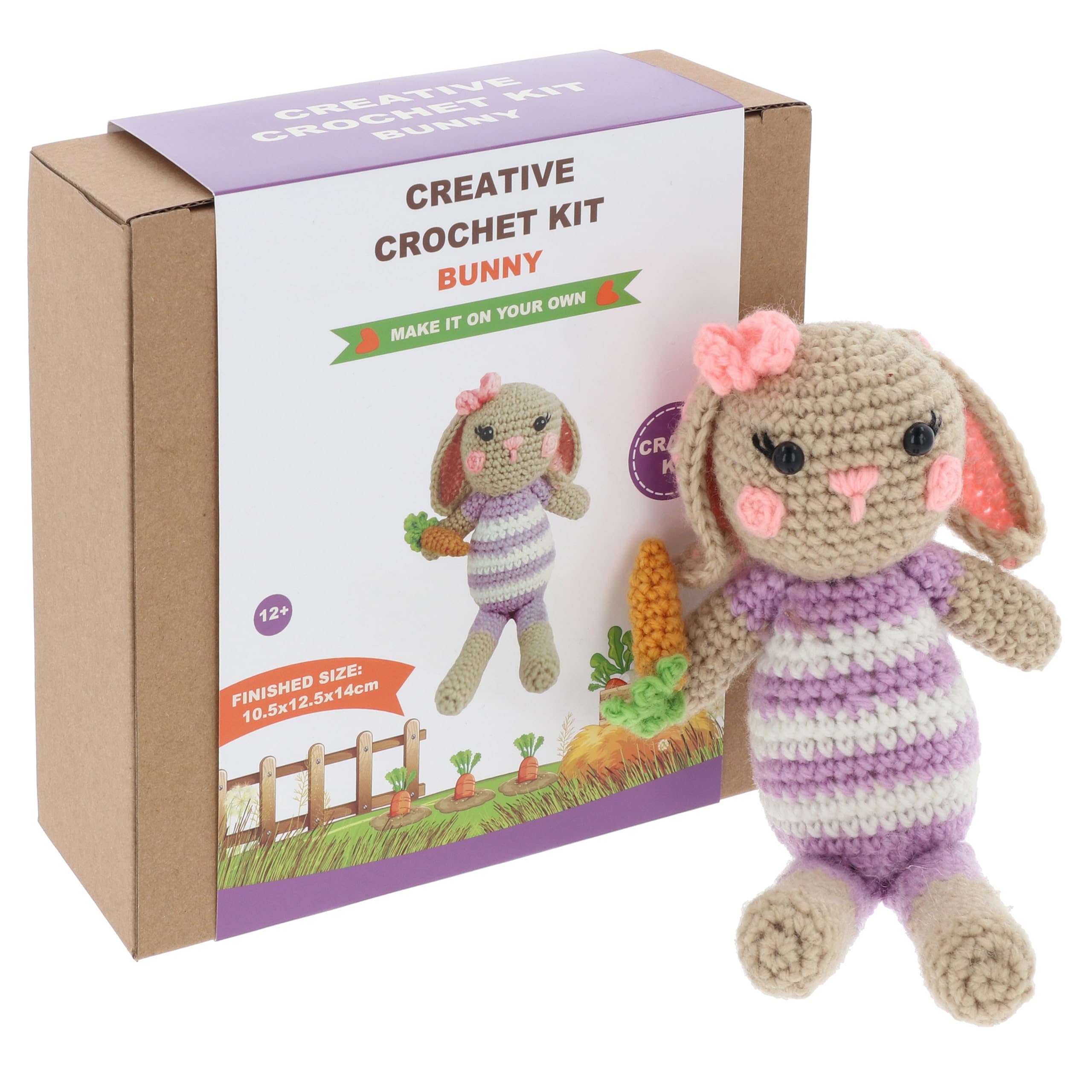 Shudehill Giftware Creative Crochet Kit for Adults – DIY Bunny Rabbit Craft Set, Perfect for Beginners, Includes All Materials & Instructions for a Fun, Easy Crochet Project