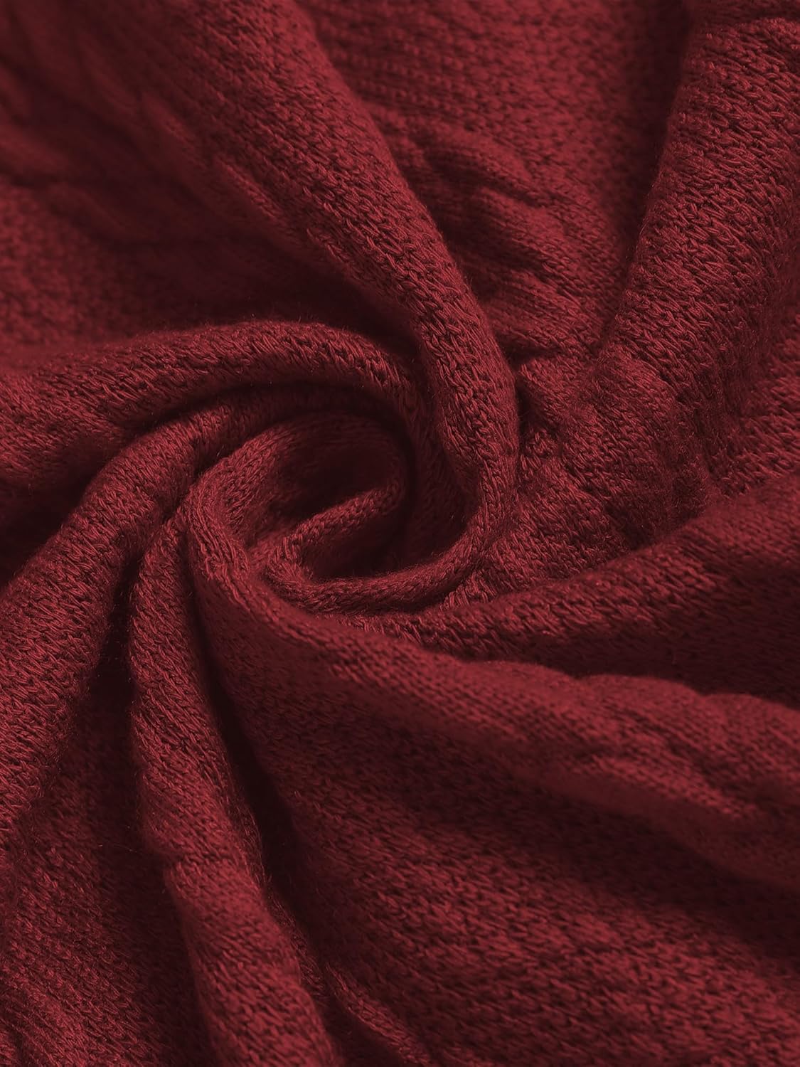 ZAFUL Women's V Neck Sweater Lantern Long Sleeve Pullover Cable Knit Cross Crop Top Casual Tie Wrap Tunic Jumper Blouses - Image 6