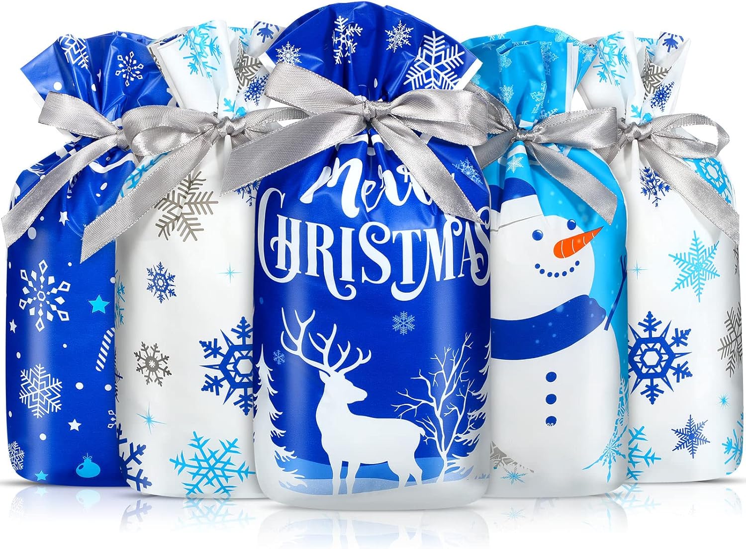 Christmas Drawstring Favor Bags Christmas Plastic Treat